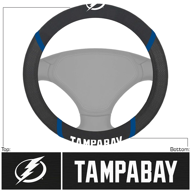 Logo Brands  Tampa Bay Lightning Steering Wheel Cover