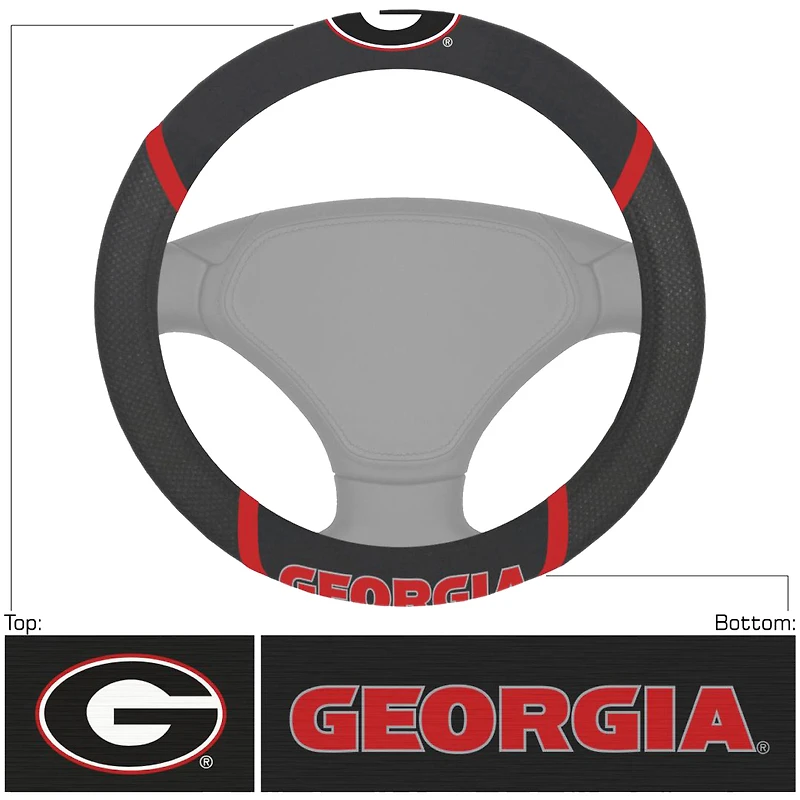 Logo Brands  Georgia Bulldogs Steering Wheel Cover