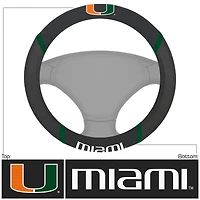 Logo Brands  Miami Hurricanes Steering Wheel Cover