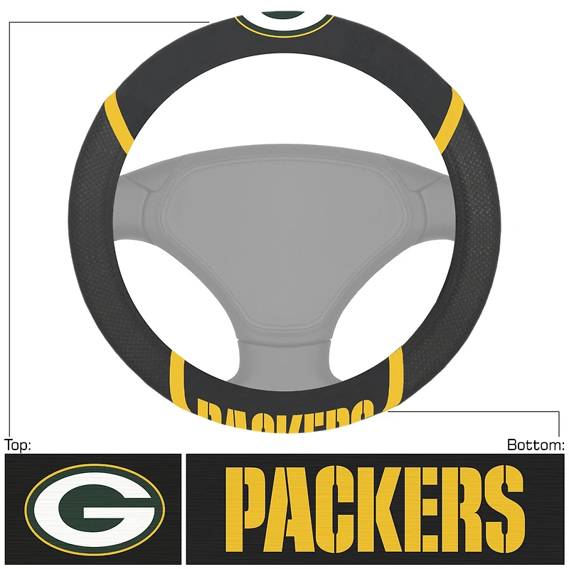 Logo Brands  Green Bay Packers Steering Wheel Cover