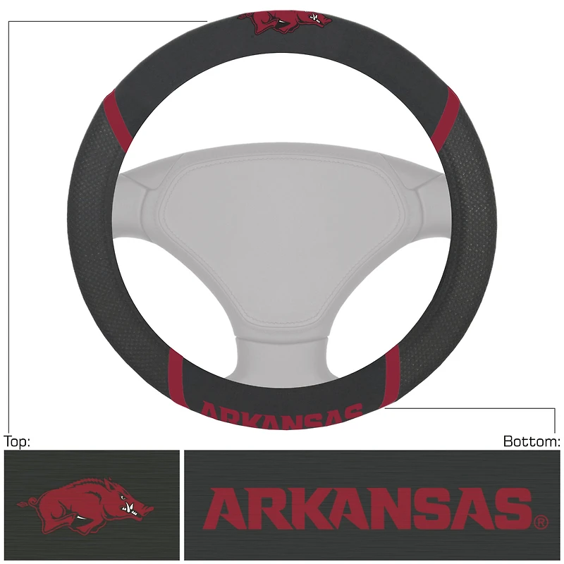 Logo Brands  Arkansas Razorbacks Steering Wheel Cover
