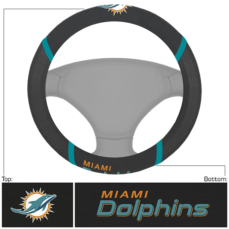 Logo Brands  Miami Dolphins Steering Wheel Cover