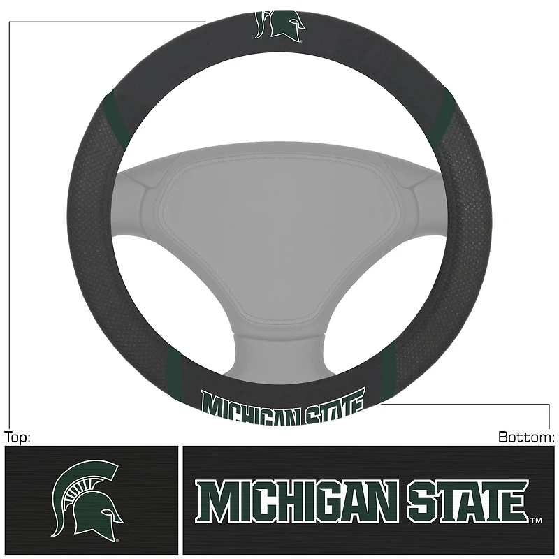 Logo Brands  Michigan State Spartans Steering Wheel Cover