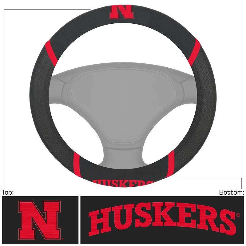 Logo Brands Nebraska Huskers Steering Wheel Cover