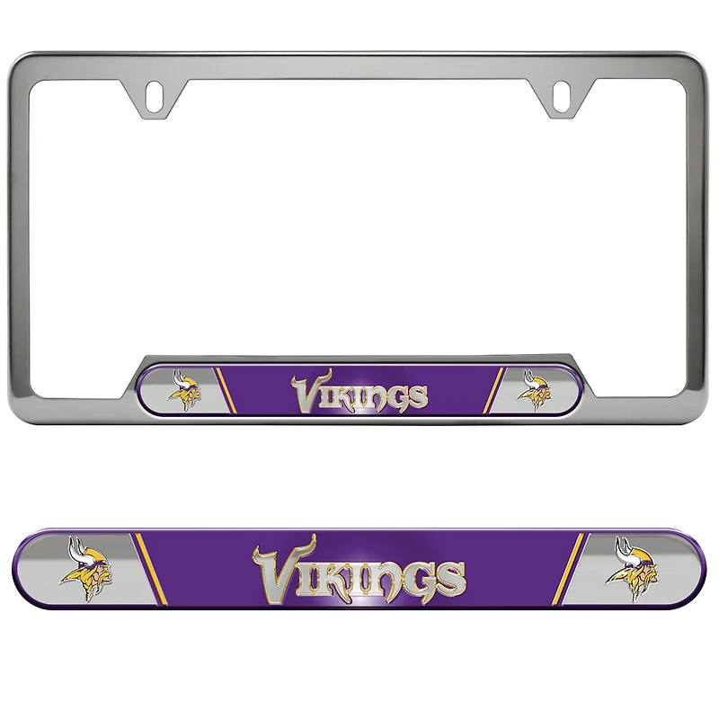 Logo Brands  Minnesota Vikings Embossed License Plate Frame