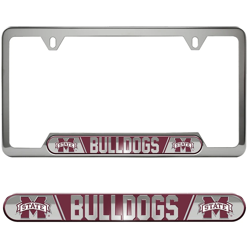 Logo Brands Mississippi State Bulldogs Embossed License Plate Frame