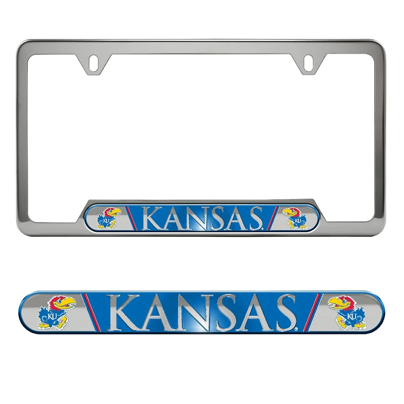 Logo Brands  Kansas Jayhawks Embossed License Plate Frame