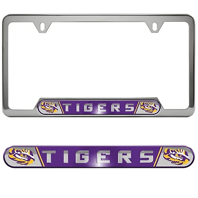 Logo Brands  LSU Tigers Embossed License Plate Frame
