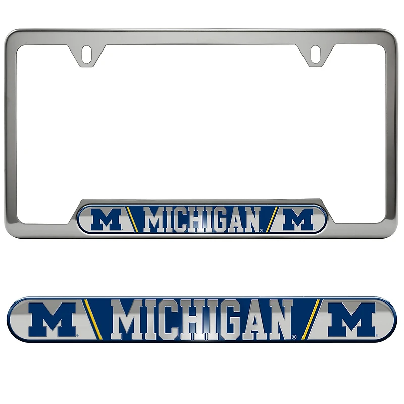 Logo Brands Michigan Wolverines Embossed License Plate Frame