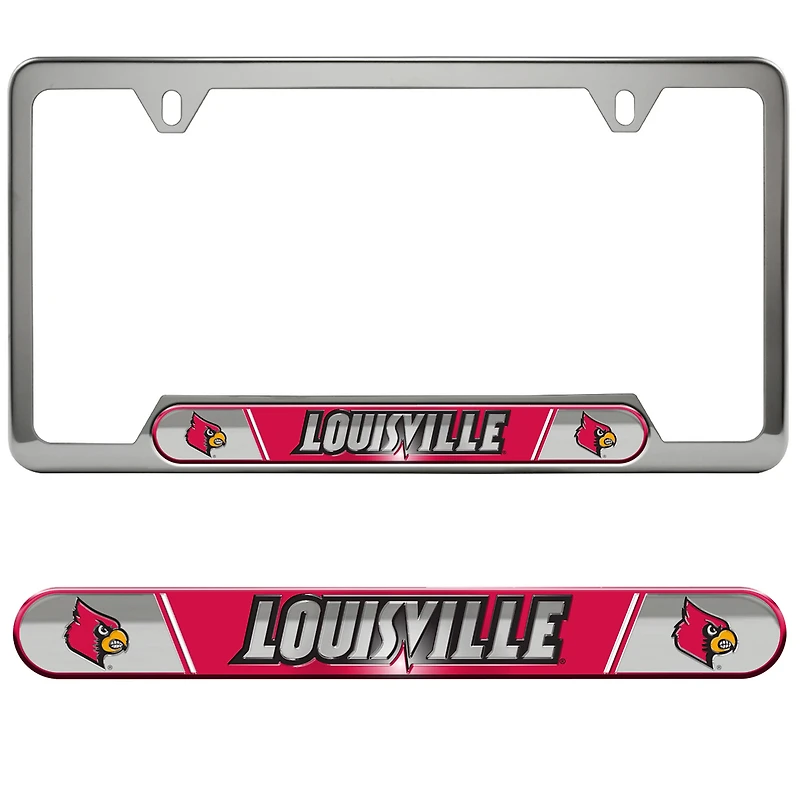 Logo Brands Louisville Cardinals Embossed License Plate Frame