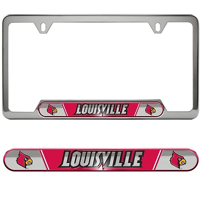 Logo Brands  Louisville Cardinals Embossed License Plate Frame