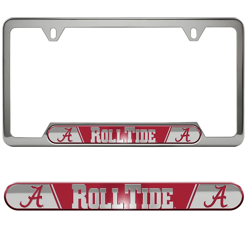 Logo Brands  Alabama Crimson Tide Embossed License Plate Frame