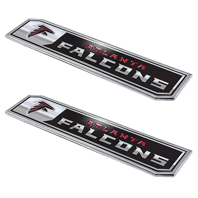 Logo Brands  Atlanta Falcons 2-Pack Embossed Truck Emblem Set