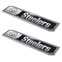 Logo Brands  Pittsburgh Steelers 2-Pack Embossed Truck Emblem Set