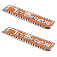 Logo Brands  Clemson Tigers 2-Pack Embossed Truck Emblem Set