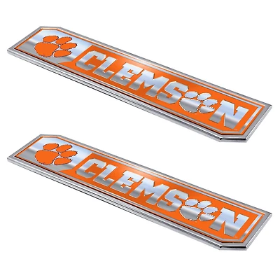 Logo Brands Clemson Tigers 2-Pack Embossed Truck Emblem Set