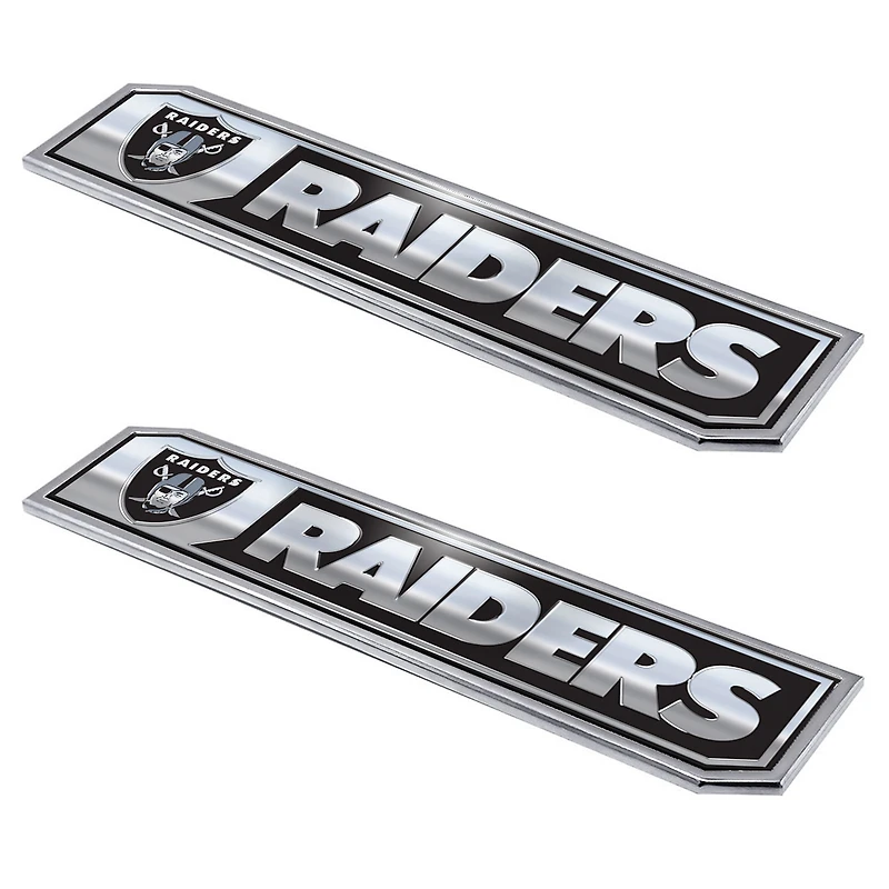 Logo Brands Las Vegas Raiders 2-Pack Embossed Truck Emblem Set