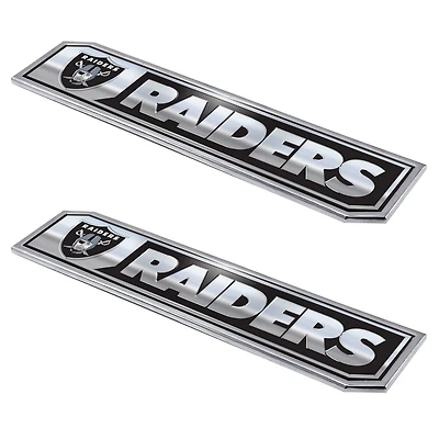 Logo Brands Las Vegas Raiders 2-Pack Embossed Truck Emblem Set