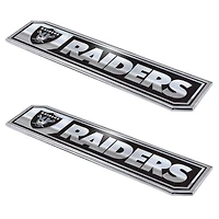 Logo Brands  Las Vegas Raiders 2-Pack Embossed Truck Emblem Set