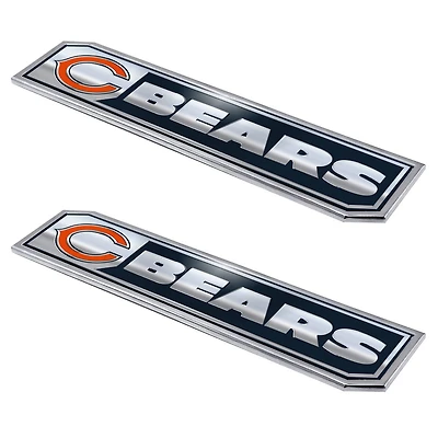 Logo Brands  Chicago Bears 2-Pack Embossed Truck Emblem Set