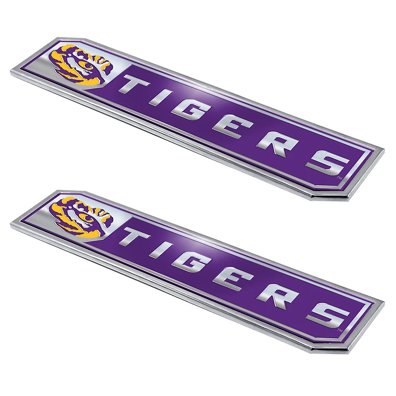 Logo Brands  LSU Tigers 2-Pack Embossed Truck Emblem Set