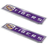 Logo Brands  LSU Tigers 2-Pack Embossed Truck Emblem Set