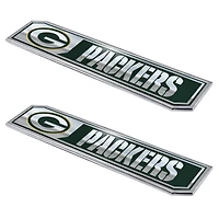 Logo Brands  Green Bay Packers 2-Pack Embossed Truck Emblem Set