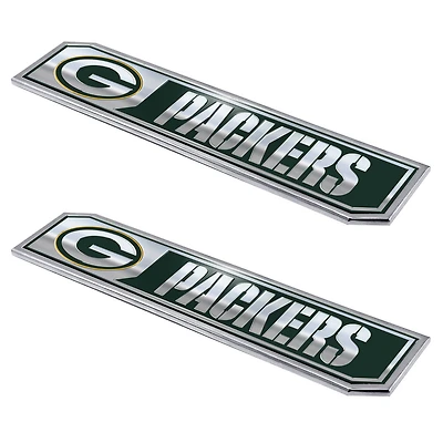 Logo Brands  Green Bay Packers 2-Pack Embossed Truck Emblem Set
