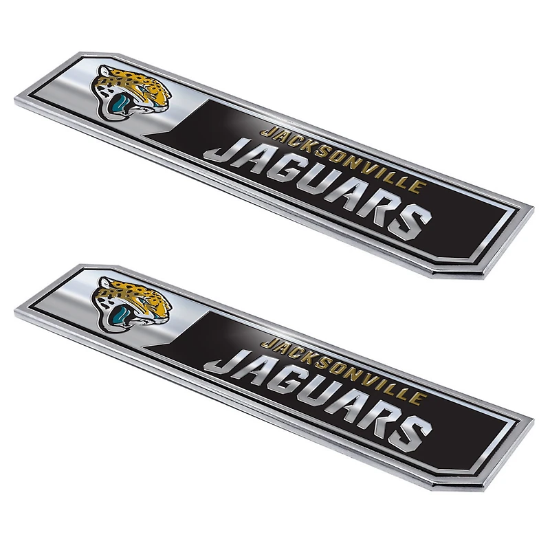 Logo Brands  Jacksonville Jaguars 2-Pack Embossed Truck Emblem Set