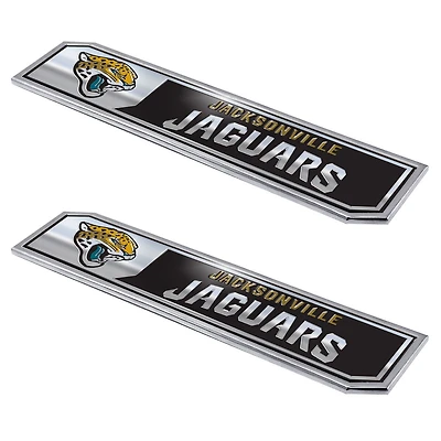 Logo Brands  Jacksonville Jaguars 2-Pack Embossed Truck Emblem Set