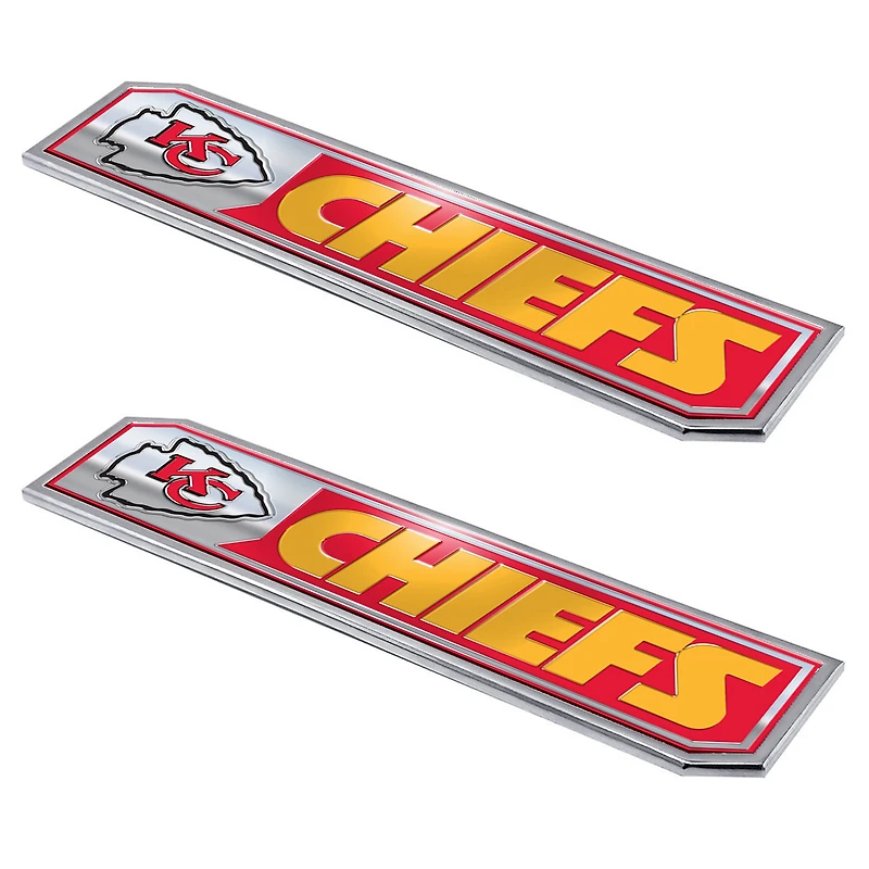 Logo Brands  Kansas City Chiefs 2-Pack Embossed Truck Emblem Set