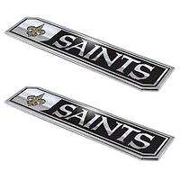 Logo Brands  New Orleans Saints 2-Pack Embossed Truck Emblem Set