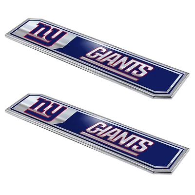 Logo Brands  New York Giants 2-Pack Embossed Truck Emblem Set
