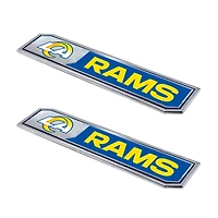 Logo Brands  Los Angeles Rams 2-Pack Embossed Truck Emblem Set