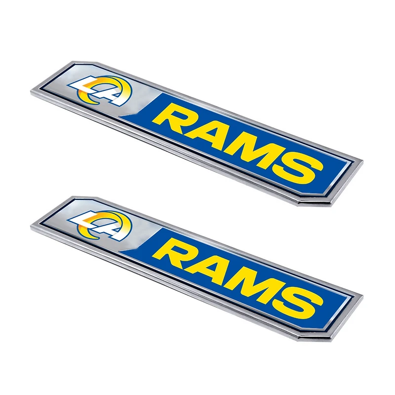 Logo Brands Los Angeles Rams 2-Pack Embossed Truck Emblem Set