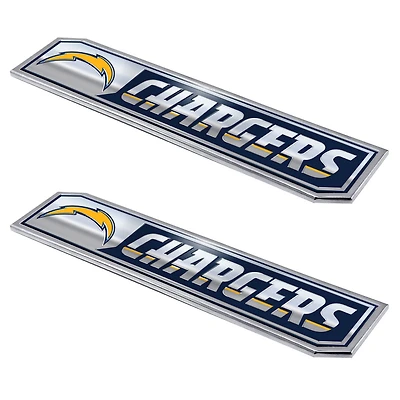 Logo Brands Los Angeles Chargers 2-Pack Embossed Truck Emblem Set