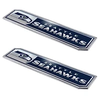Logo Brands  Seattle Seahawks 2-Pack Embossed Truck Emblem Set