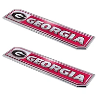 Logo Brands  Georgia Bulldogs 2-Pack Embossed Truck Emblem Set