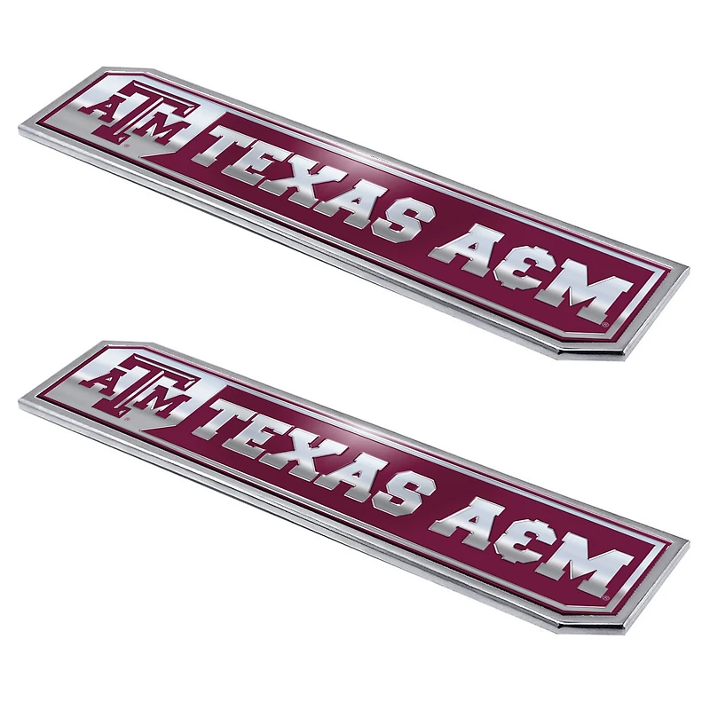 Logo Brands  Texas A&M Aggies 2-Pack Embossed Truck Emblem Set