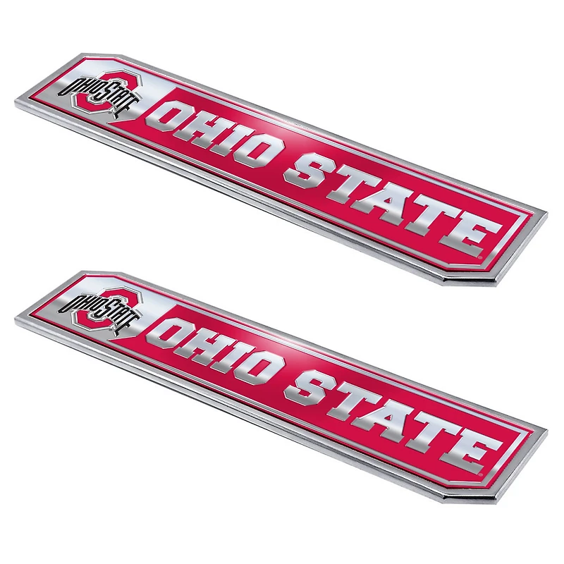 Logo Brands Ohio State Buckeyes 2-Pack Embossed Truck Emblem Set