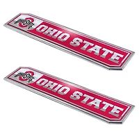 Logo Brands  Ohio State Buckeyes 2-Pack Embossed Truck Emblem Set
