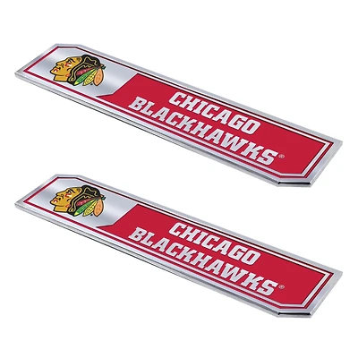 Logo Brands  Chicago Blackhawks 2-Pack Embossed Truck Emblem Set