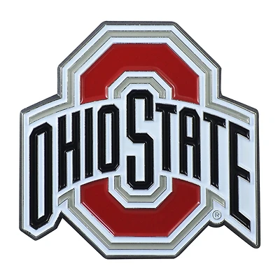 Logo Brands  Ohio State Buckeyes Embossed Color Auto Emblem