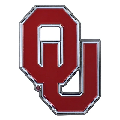 Logo Brands  Oklahoma Sooners Embossed Color Auto Emblem