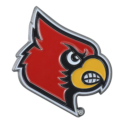 Logo Brands  Louisville Cardinals Embossed Color Auto Emblem