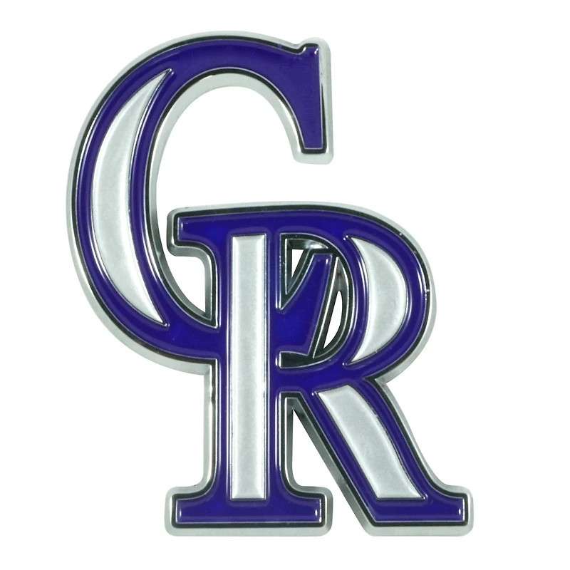 Logo Brands  Colorado Rockies Embossed Color Auto Emblem