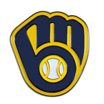 Logo Brands  Milwaukee Brewers Embossed Color Auto Emblem