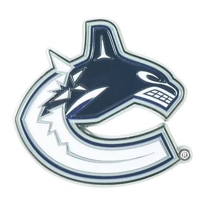 Logo Brands  Vancouver Canucks Embossed Color Auto Emblem