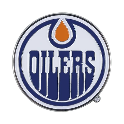 Logo Brands  Edmonton Oilers Embossed Color Auto Emblem