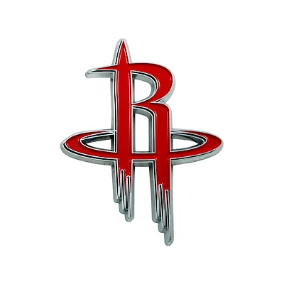 Logo Brands  Houston Rockets Embossed Color Auto Emblem
